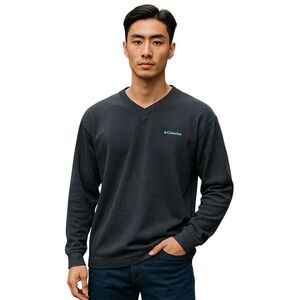 Columbia V-Neck Men's Sweater Blue Pullover Big Tall Size XXL 2XL Shirt